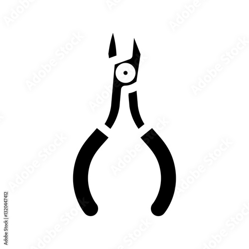 orthodontic pliers orthodontist glyph icon vector illustration