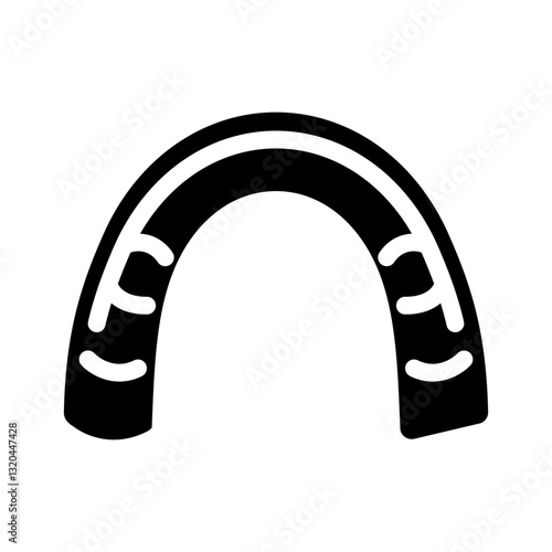 mouth guard orthodontist glyph icon vector illustration