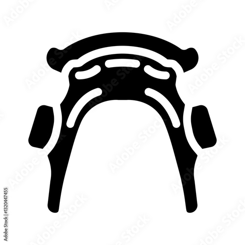 retainer orthodontist glyph icon vector illustration