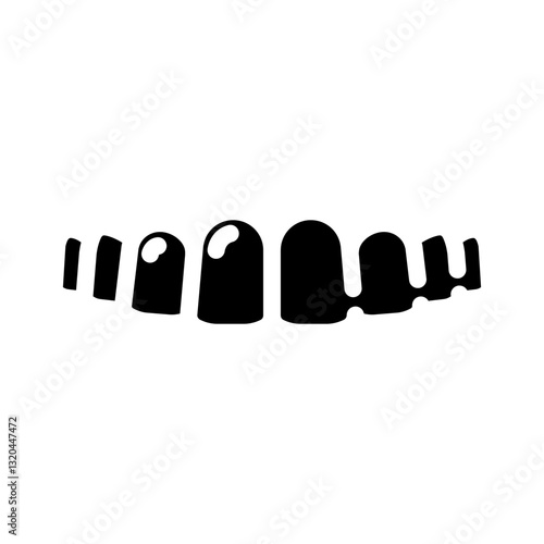 clear aligners orthodontist glyph icon vector illustration