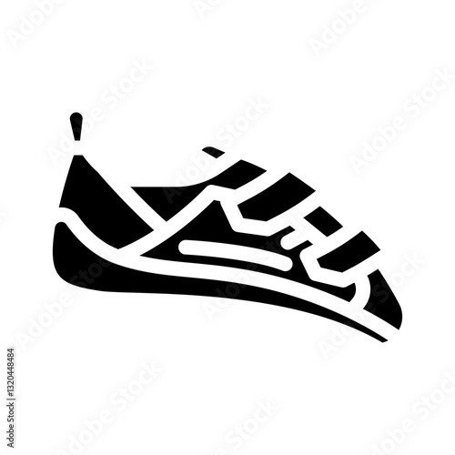 climbing shoes footwear tourism glyph icon vector illustration