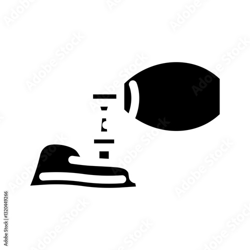 cardiopulmonary resuscitation mask glyph icon vector illustration