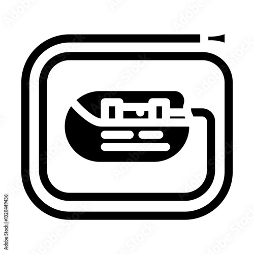 pacemaker cardiology glyph icon vector illustration