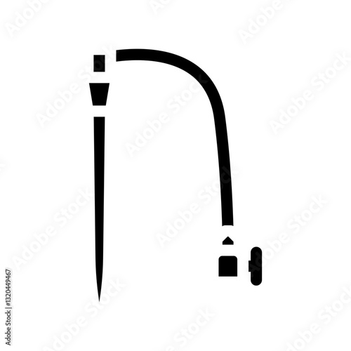 cardiac catheter cardiology glyph icon vector illustration