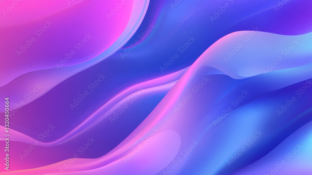 Fototapeta premium Abstract fluid wave pattern in vibrant pink and blue hues for modern design projects