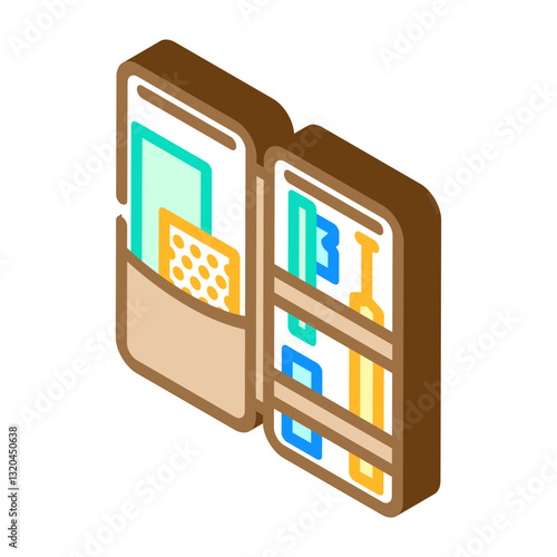 tuning kit snowboard isometric icon vector illustration
