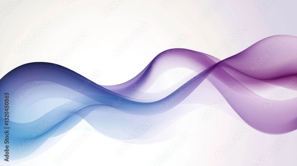Abstract flowing lines in purple and blue for modern design and decor Abstract flowing lines in purple and blue for modern design and decor