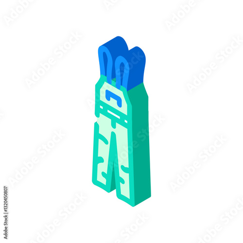 pants snowboard isometric icon vector illustration
