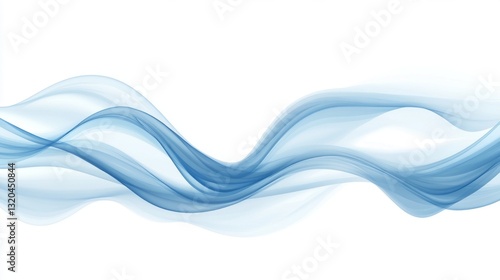 Wallpaper Mural Elegant blue waves – abstract design for contemporary art and background concepts Torontodigital.ca