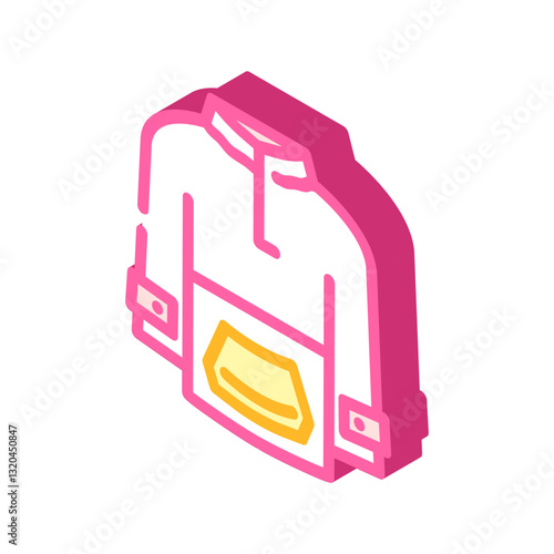 jacket snowboard isometric icon vector illustration