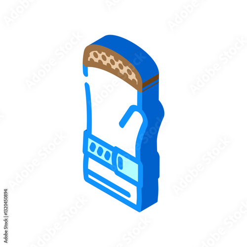 gloves mittens snowboard isometric icon vector illustration