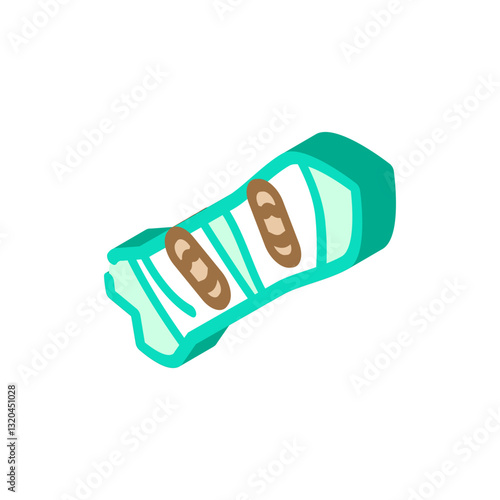 winter snowboard isometric icon vector illustration