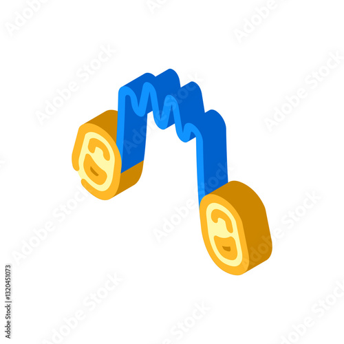 tongue crib orthodontist isometric icon vector illustration