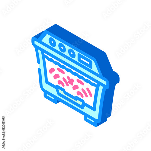 ultrasonic cleaner orthodontist isometric icon vector illustration