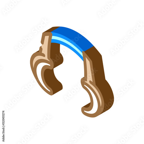 cheek retractor orthodontist isometric icon vector illustration