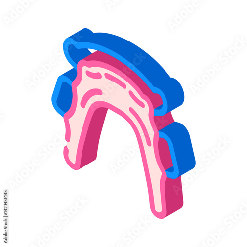 retainer orthodontist isometric icon vector illustration