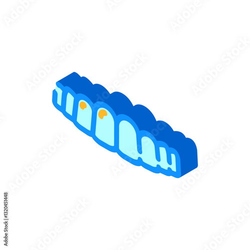 clear aligners orthodontist isometric icon vector illustration