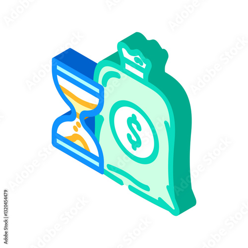 loan repayment budget planning isometric icon vector illustration