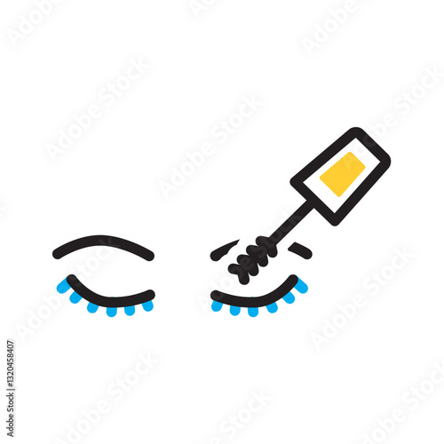 Vector multi color icon for Mascara