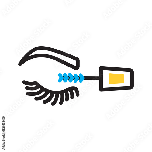 Vector multi color icon for Mascara