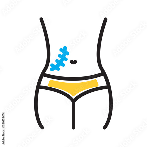 Vector multi color icon for Scarring