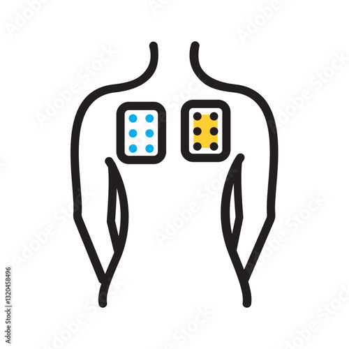 Vector multi color icon for Transdermal