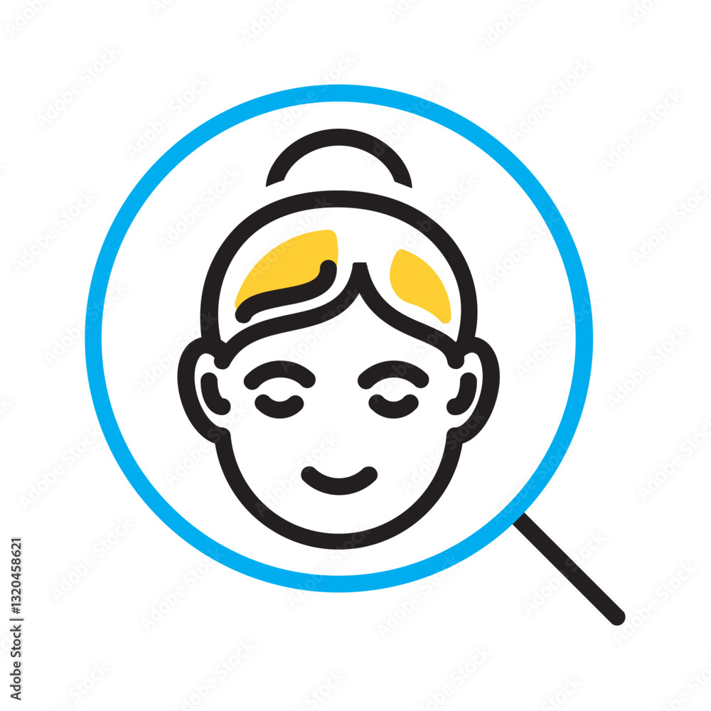 Fototapeta premium Vector multi color icon for Dermatology