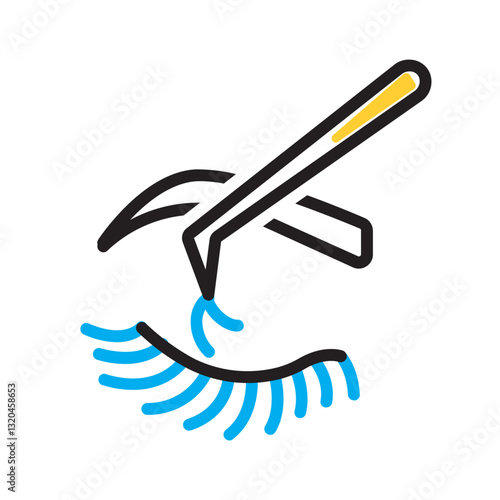 Vector multi color icon for Eyelash extension