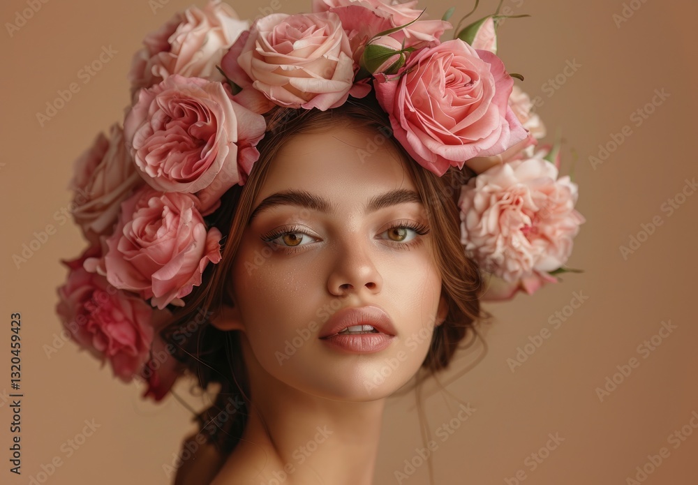Woman with Captivating Features, Stunning model, Portrait of a girl, cosmetology, beauty, and spa treatments, Confident Young Woman - AI Generated Woman with Captivating Features, Stunning model, Portrait of a girl, cosmetology, beauty, and spa treatments, Confident Young Woman - AI Generated