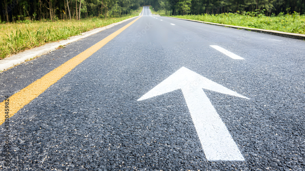 An asphalt road stretches into the distance with a pair of bright yellow dividing lines, symbolizing journey, travel, and adventure.
An asphalt road stretches into the distance with a pair of bright yellow dividing lines, symbolizing journey, travel, and adventure.