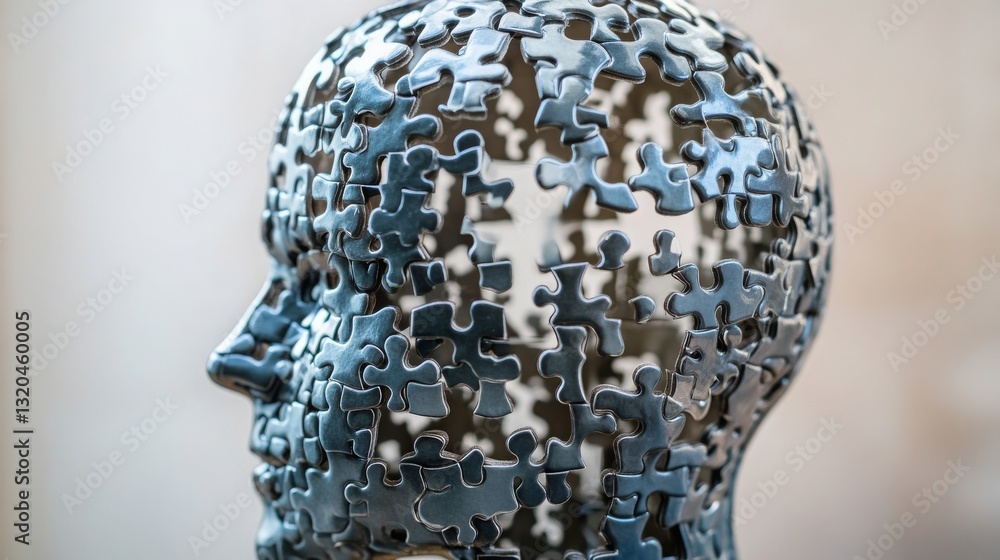 A human head-shaped puzzle representing dementia and Parkinson’s disease. A human head-shaped puzzle representing dementia and Parkinson’s disease.
