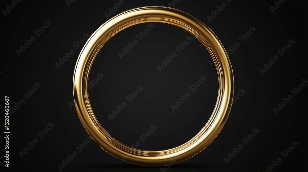 Elegant golden circle on dark background for luxury design concept Elegant golden circle on dark background for luxury design concept