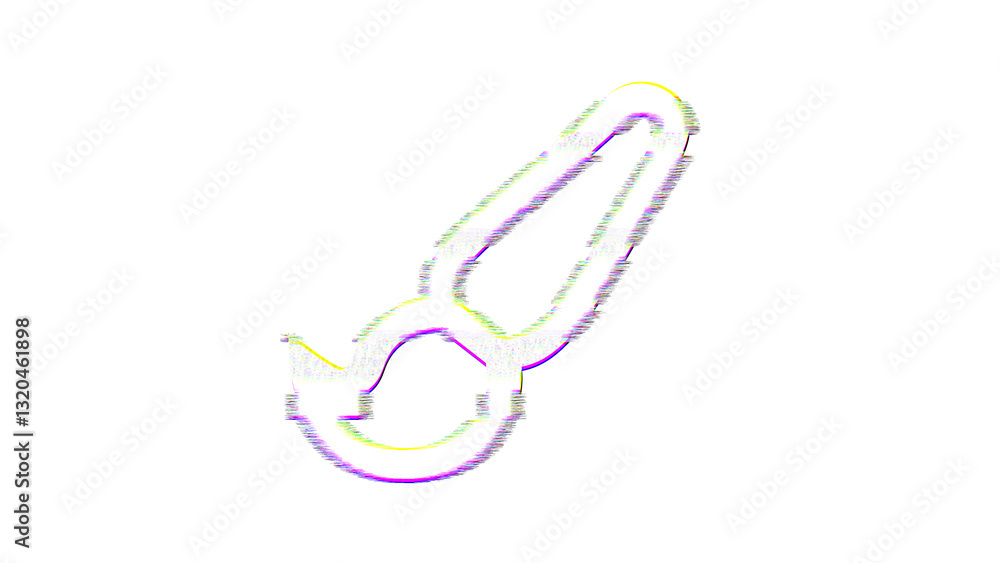 Icon paint brush is distorted. Glitch. Noise, chromatic aberration, geometric distortion Icon paint brush is distorted. Glitch. Noise, chromatic aberration, geometric distortion