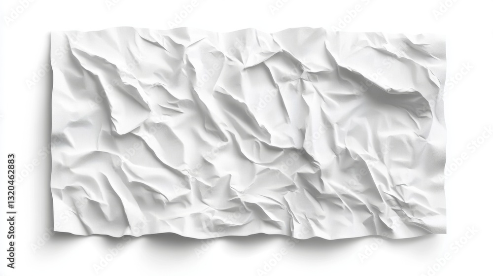 Obraz premium Crumpled white paper texture for creative background and design concepts