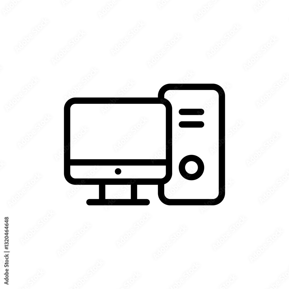 Computer icon vector illustration. computer monitor sign and symbol Computer icon vector illustration. computer monitor sign and symbol