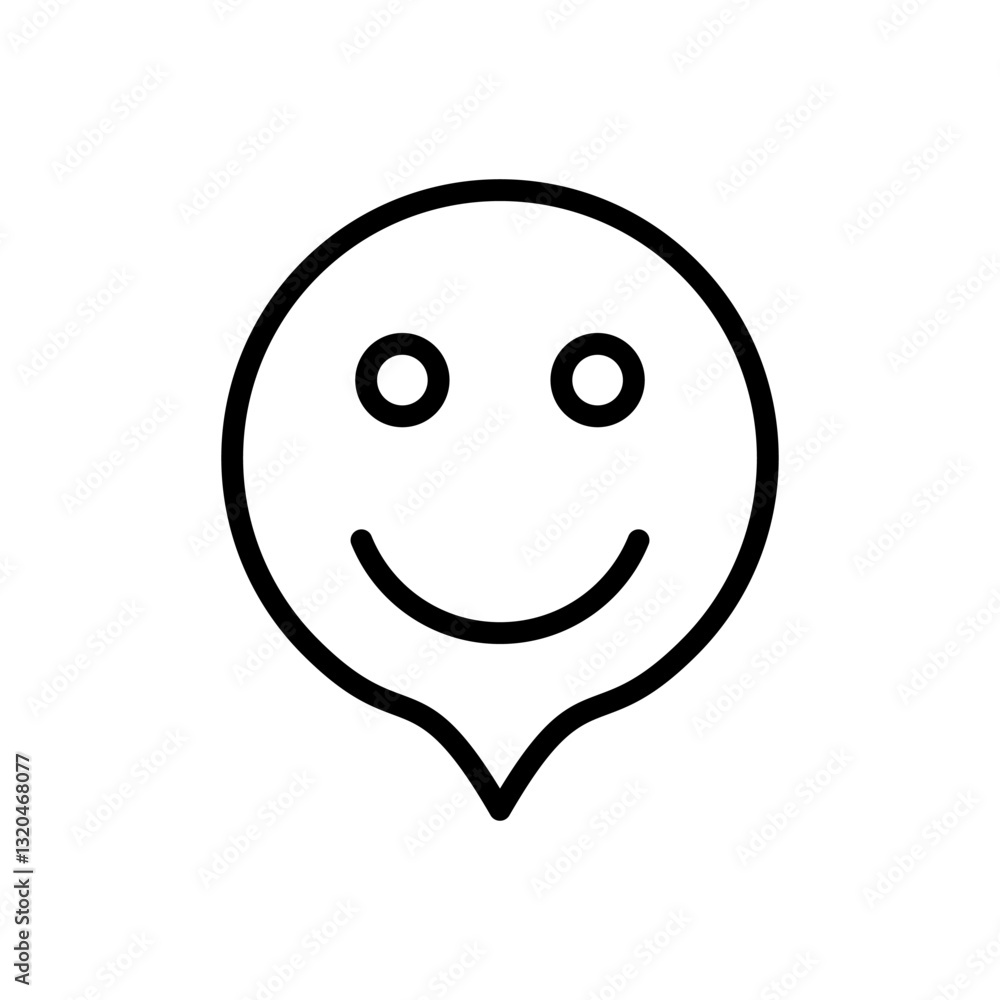 Fototapeta premium smile icon vector illustration. smile emoticon icon. feedback sign and symbol