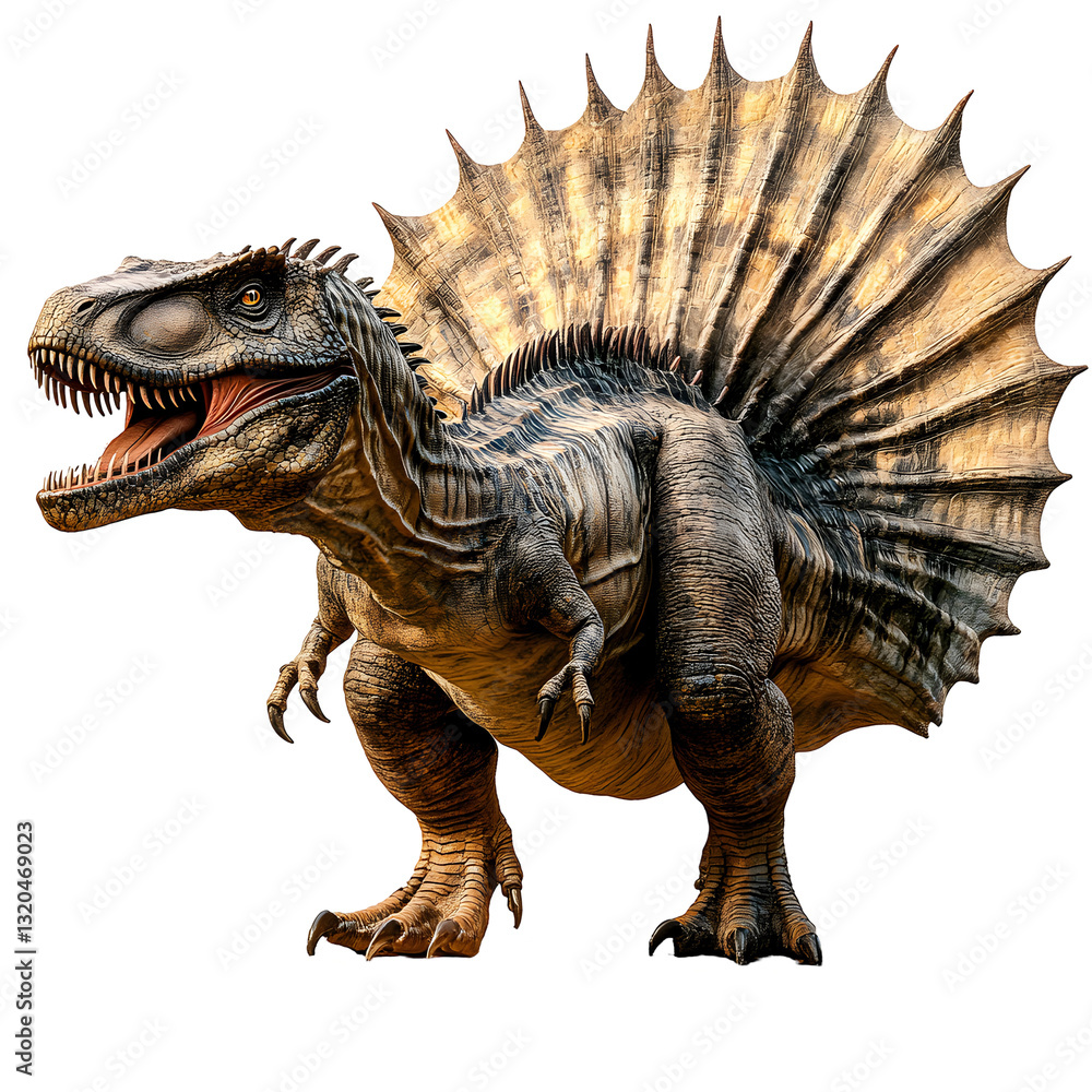 Fototapeta premium 3D Render of Spinosaurus Rex Dinosaur on Isolated White Background