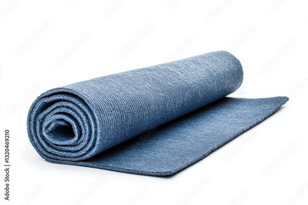 High quality play mat rolled up on clean white background with sharp details and realistic lighting High quality play mat rolled up on clean white background with sharp details and realistic lighting