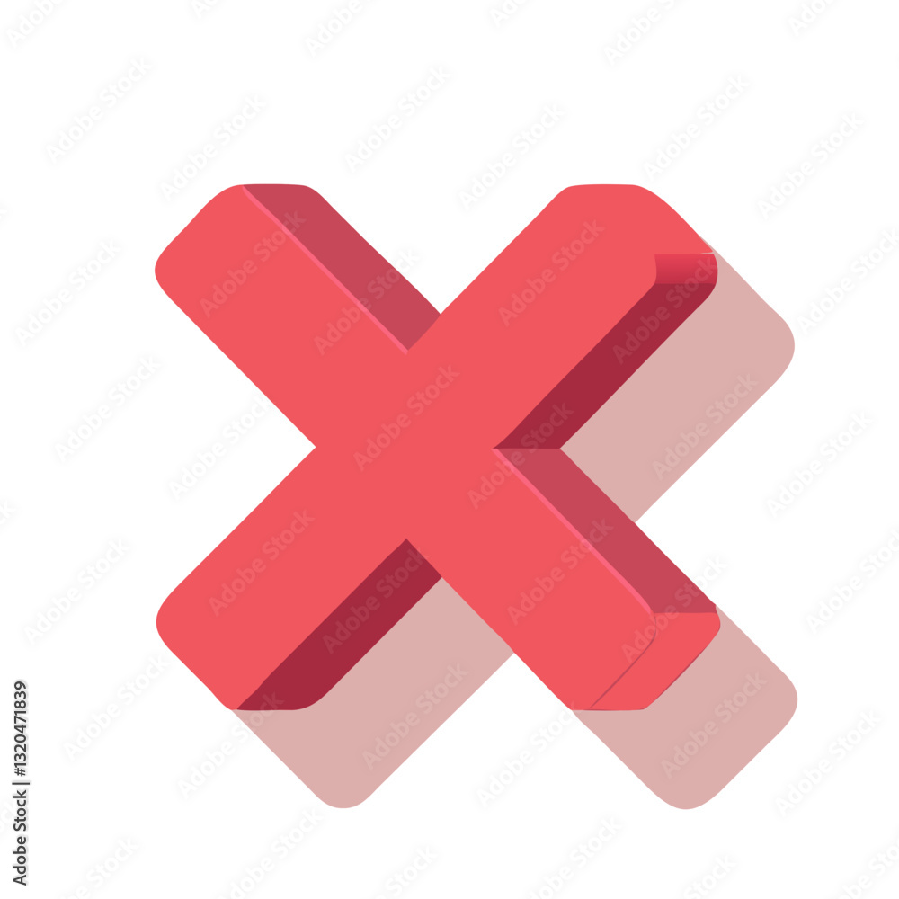 Fototapeta premium Red cross symbol with shadow effect