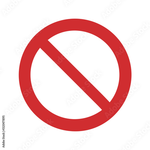 Red prohibition sign icon
