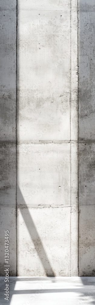 Textured concrete wall illuminated by natural light creates a blank canvas for design in modern spaces Textured concrete wall illuminated by natural light creates a blank canvas for design in modern spaces