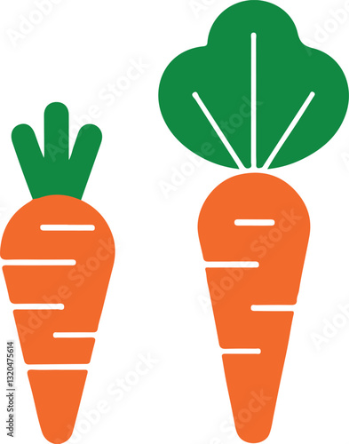 Two Vibrant Carrots, Ready to Inspire Healthy Eating
