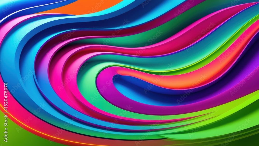 Vibrant Abstract Background with Swirling Layers of Color Vibrant Abstract Background with Swirling Layers of Color