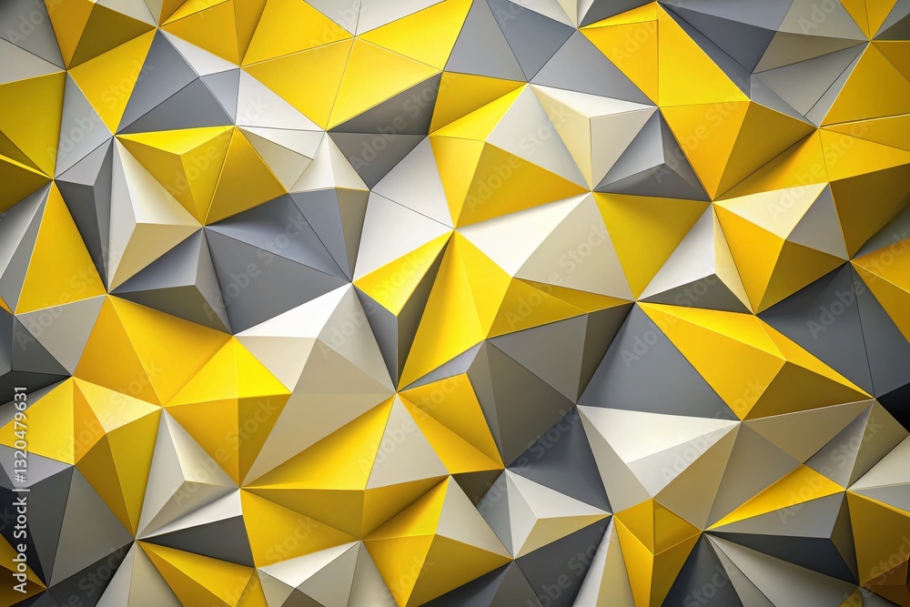 Abstract Geometric Background: Bold Yellow and Gray Polygons Abstract Geometric Background: Bold Yellow and Gray Polygons