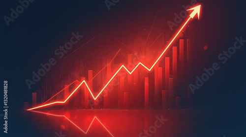 Obraz na płótnie Red arrow graph pointing downward with stack of coins falling, symbolizing financial failure, bankruptcy, and economic decline concept w salonie