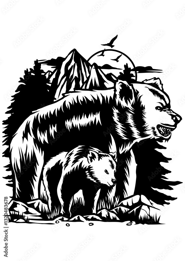 Obraz premium Bear Scene