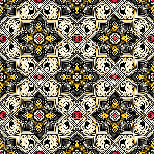 seamless pattern with flowers