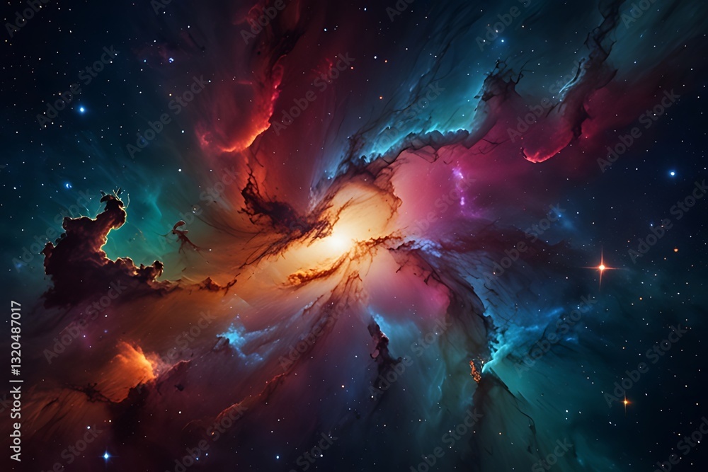 Fototapeta premium northern lights in space