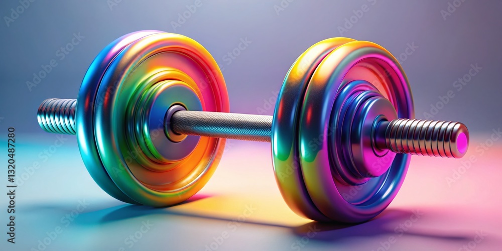 Abstract Gradient Dumbbell Fitness Badge: Liquid Shape Sport Symbol for Gym Flyer Abstract Gradient Dumbbell Fitness Badge: Liquid Shape Sport Symbol for Gym Flyer