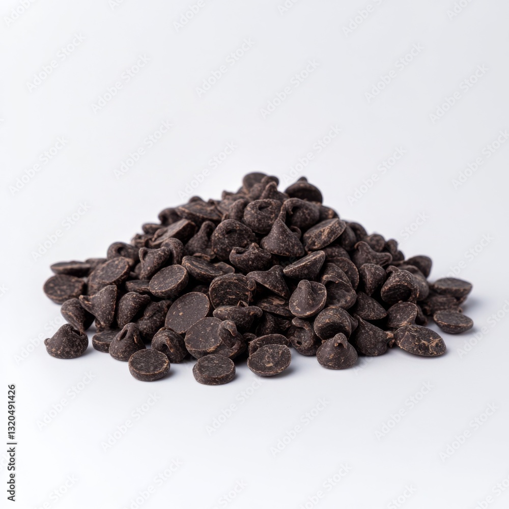 Obraz premium Chocolate chips morsels or chocolate drops 